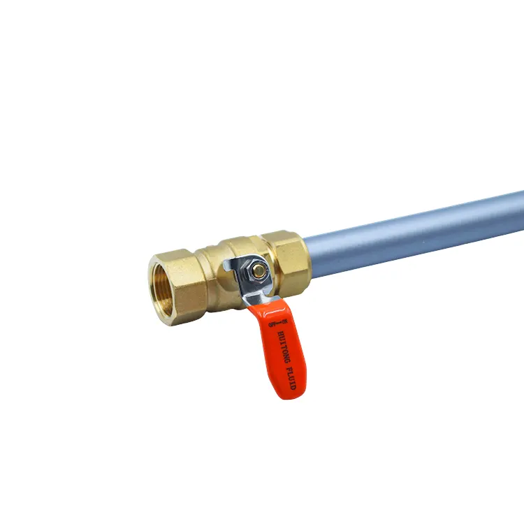 PEX-AL-PEX管用ロングハンドルめねじ黄銅ボールバルブ